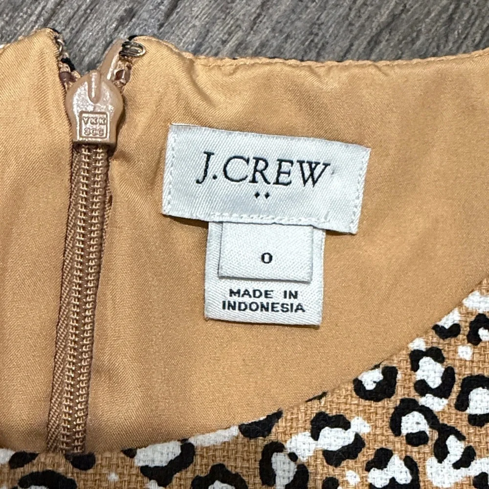 J. Crew Leopard Print Basketweave Midi Sheath Dress